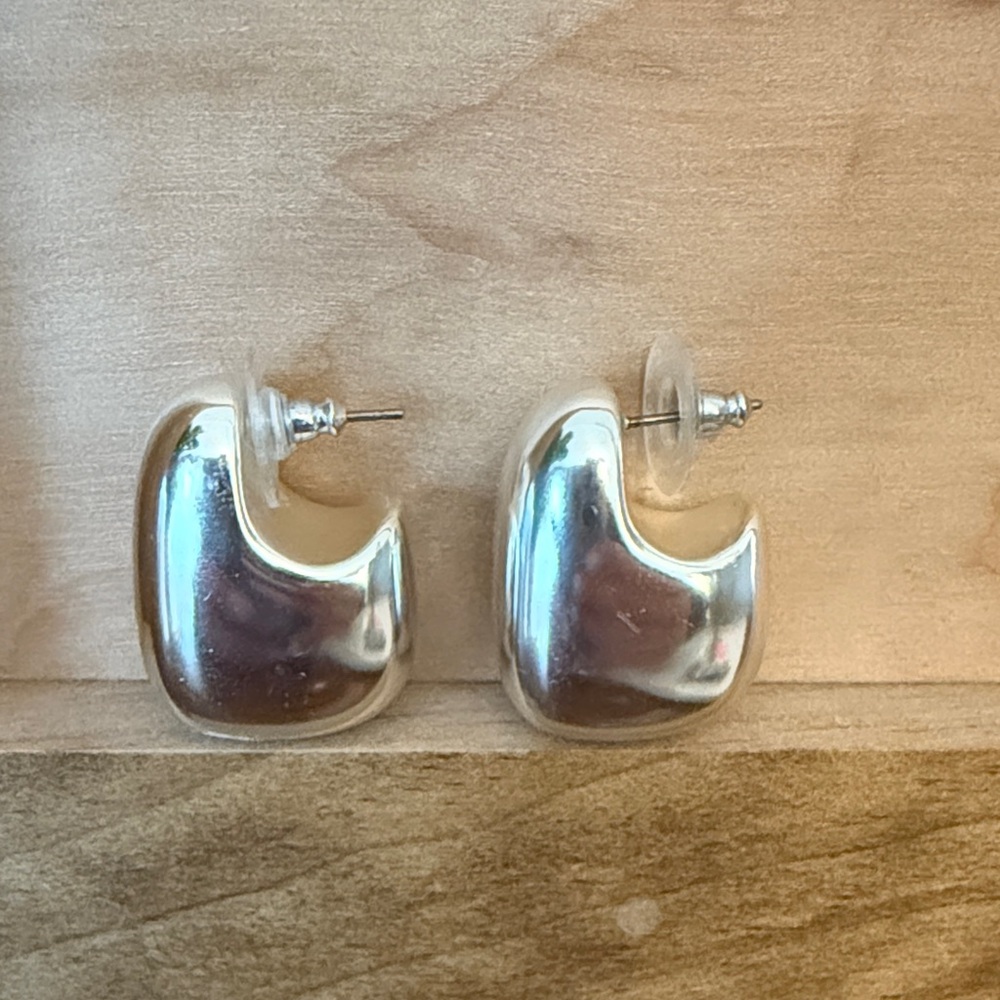 Madewell Silver Hoop Earrings